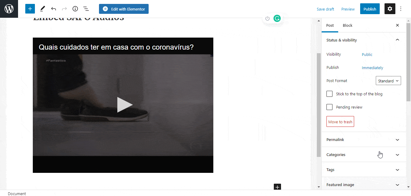 How To Embed Sapo Videos In WordPress 5 embed Sapo videos