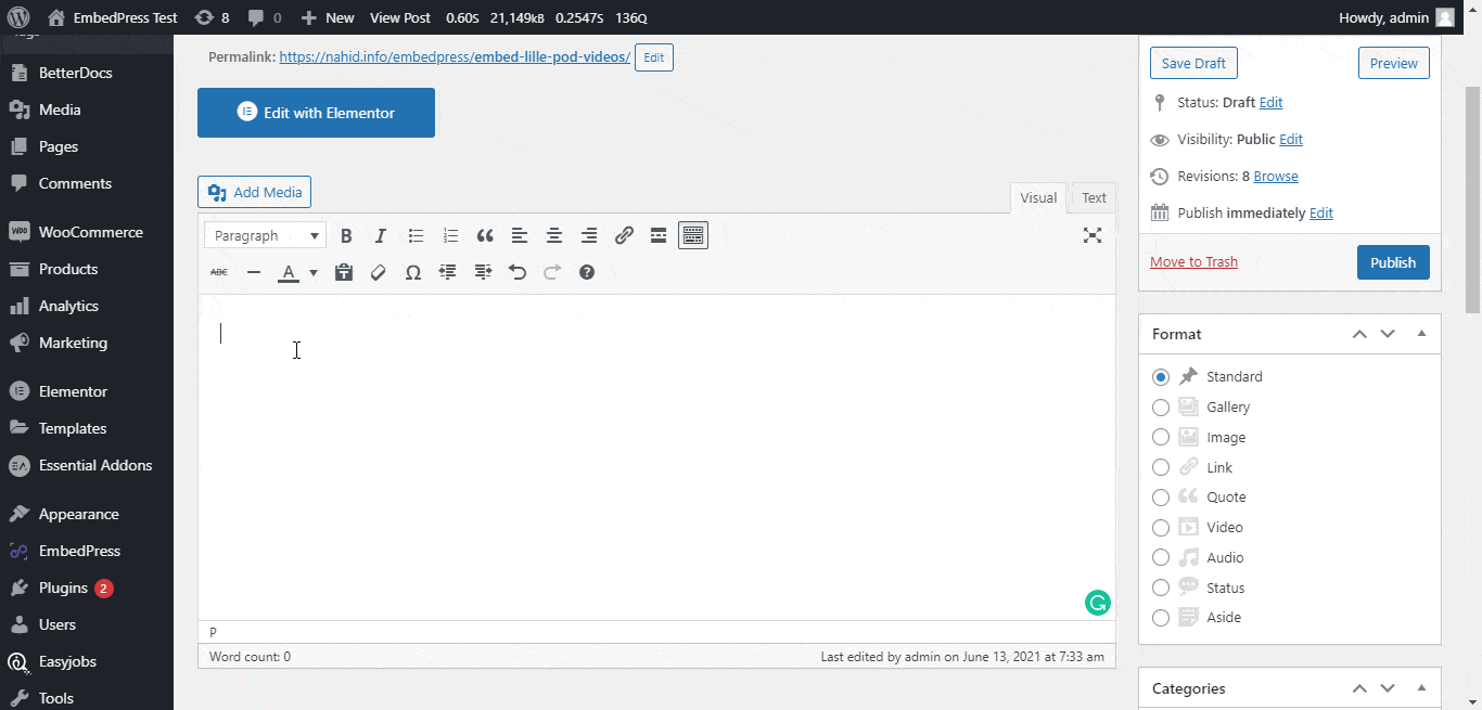 How To Embed Lille.Pod Videos In WordPress 9 embed Lille.Pod videos