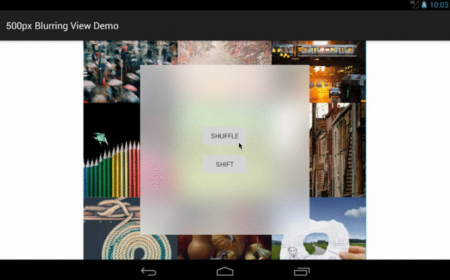 500px Blurring View Demo 500px Blurring View Demo