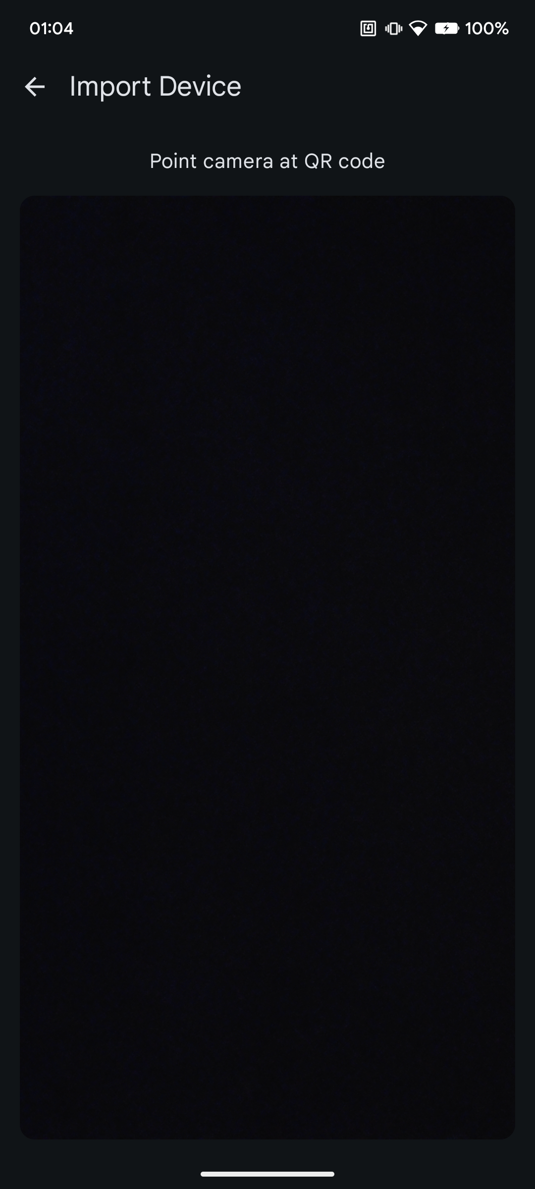 Import device screenshot