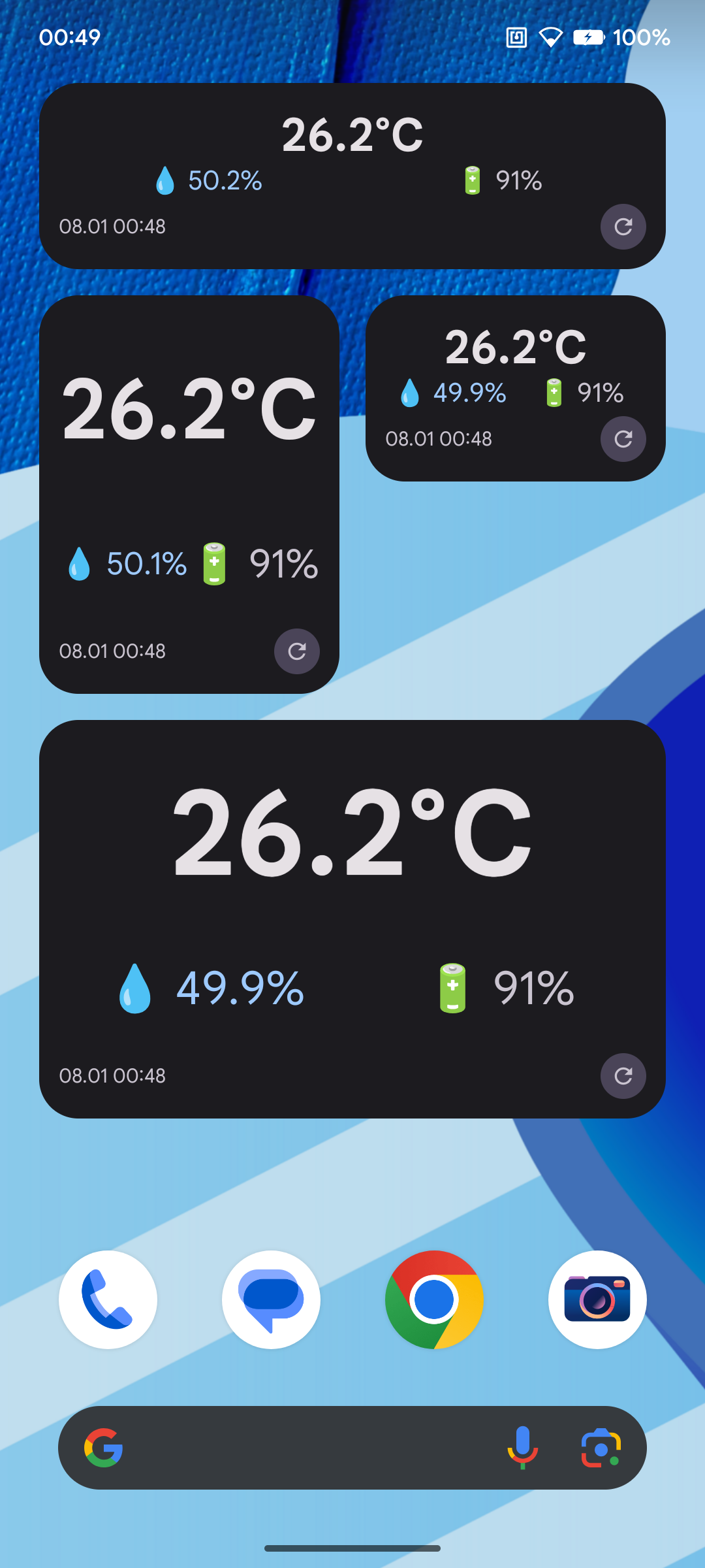 Multiple widgets screenshot