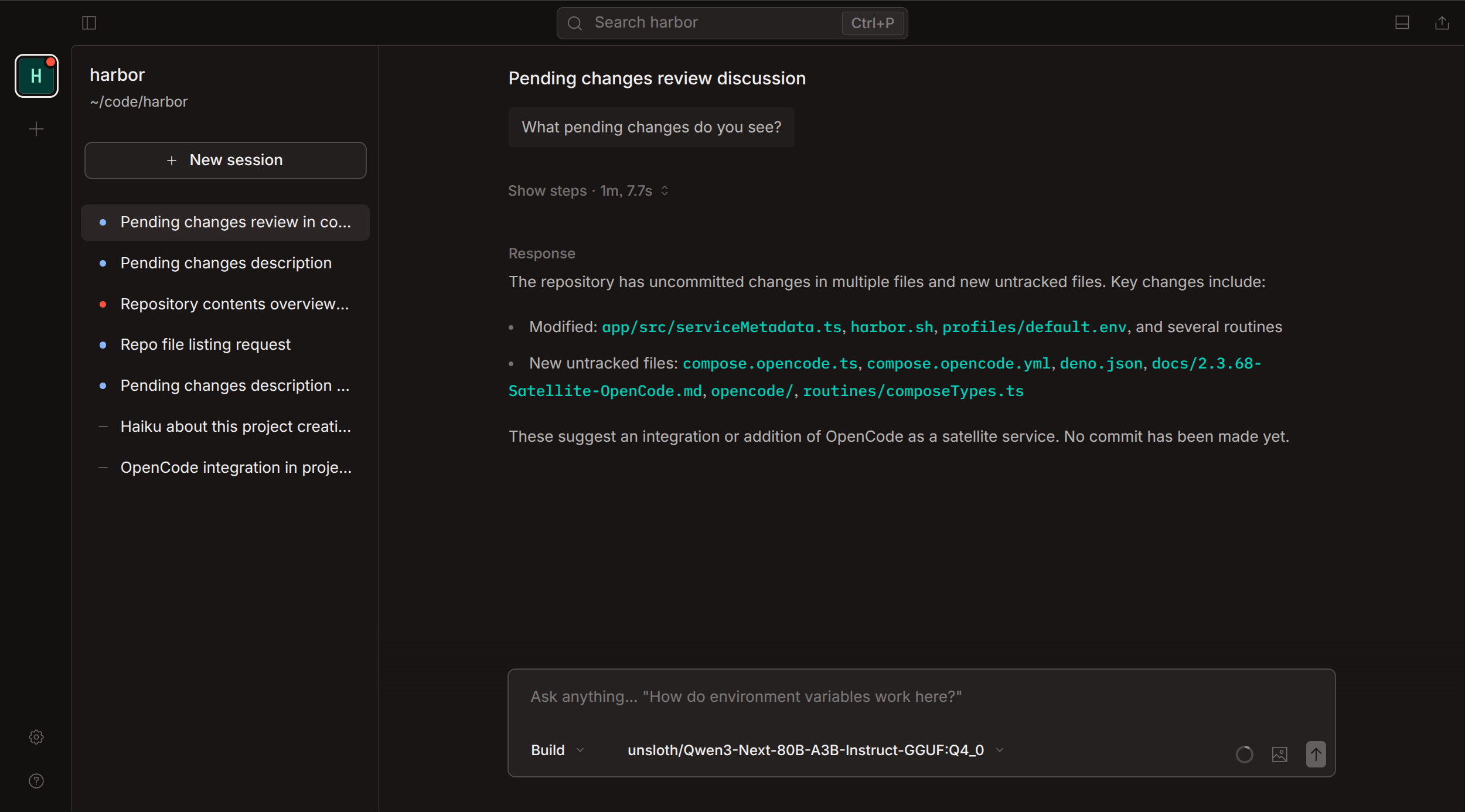 OpenCode Screenshot