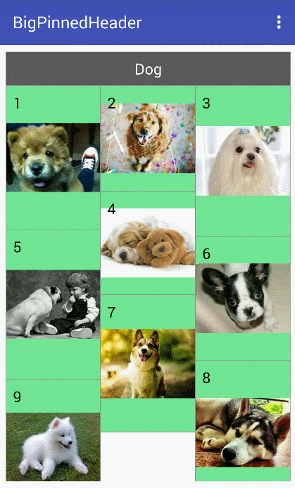 大标签瀑布流布局