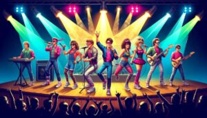 sanggruppe på en scene