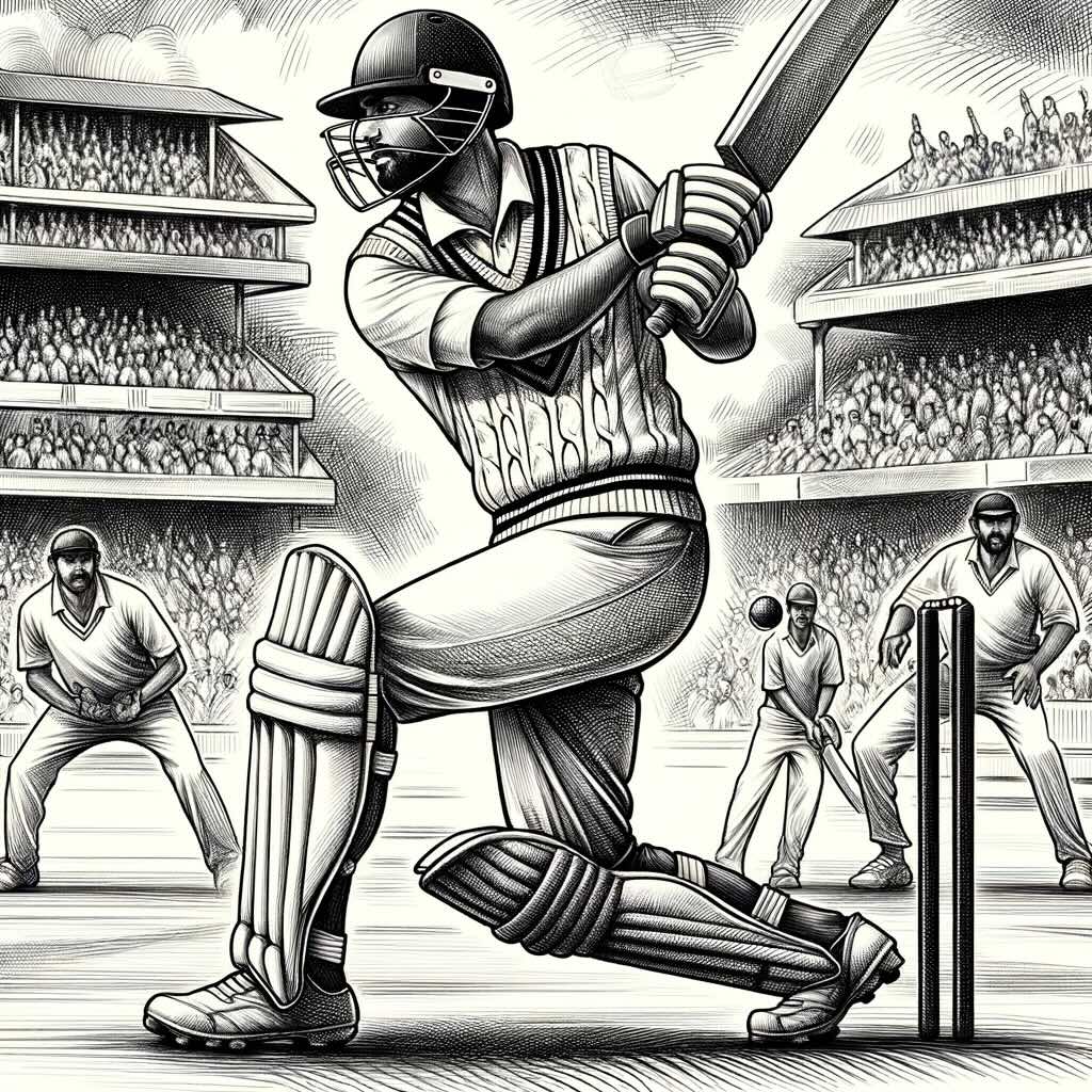 cricket-spiller med balltre og hjelm