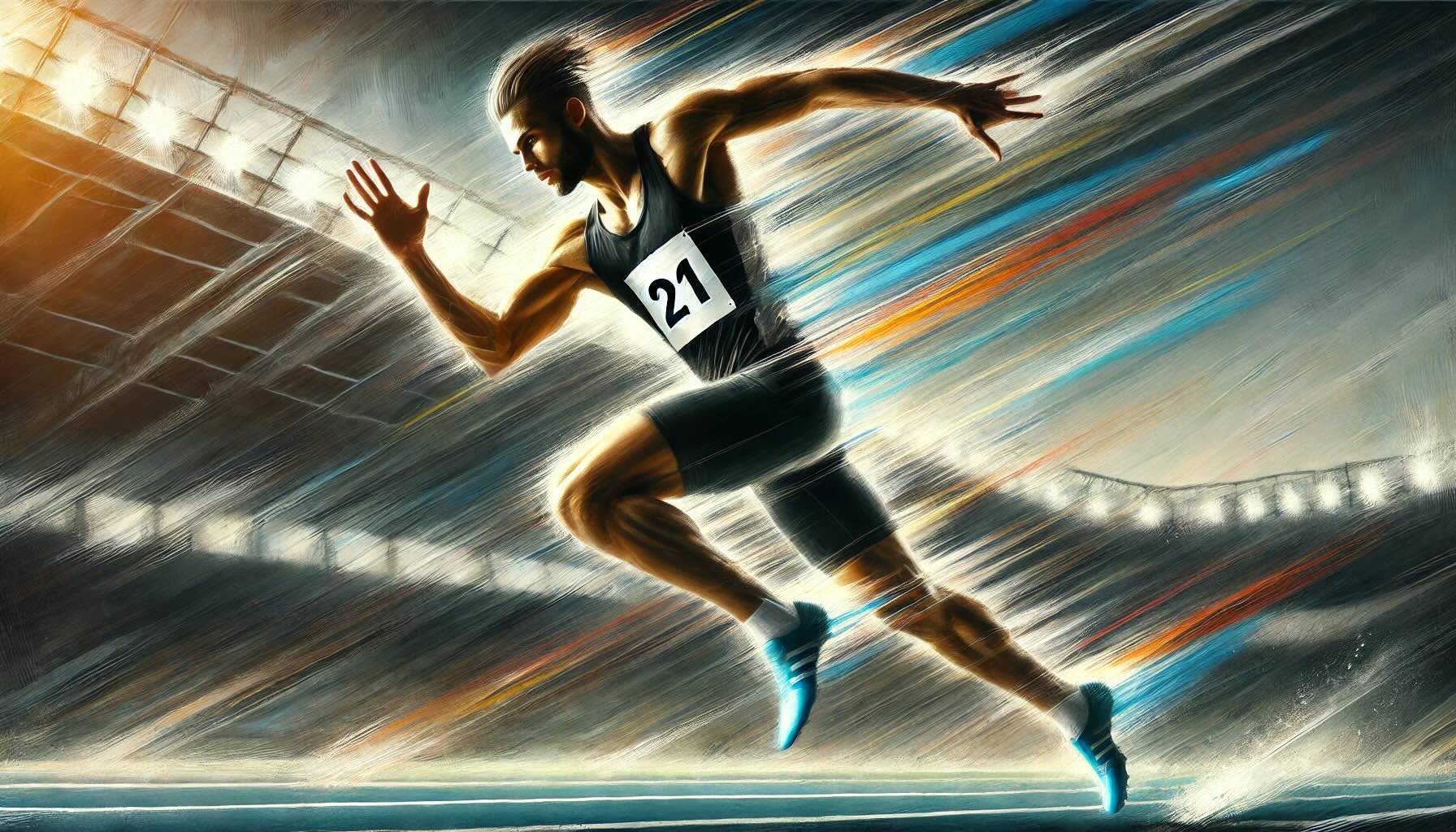 friidrettsutøver som løper