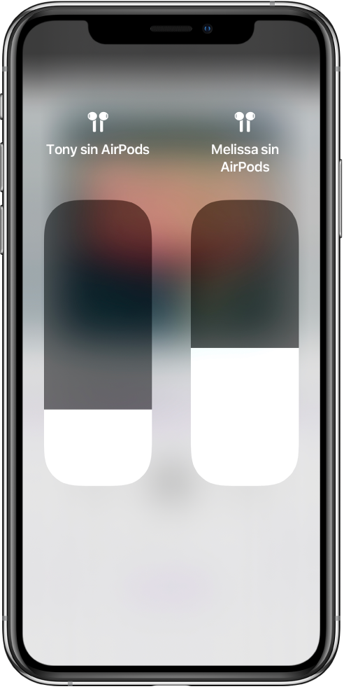 Kontroller for volumskyveknappen for to sett med AirPods.