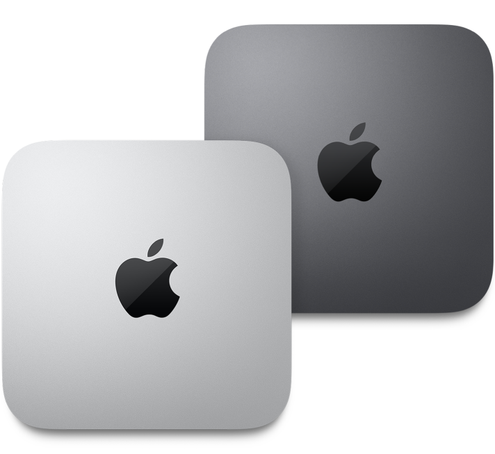 Vista superiore di Mac mini.