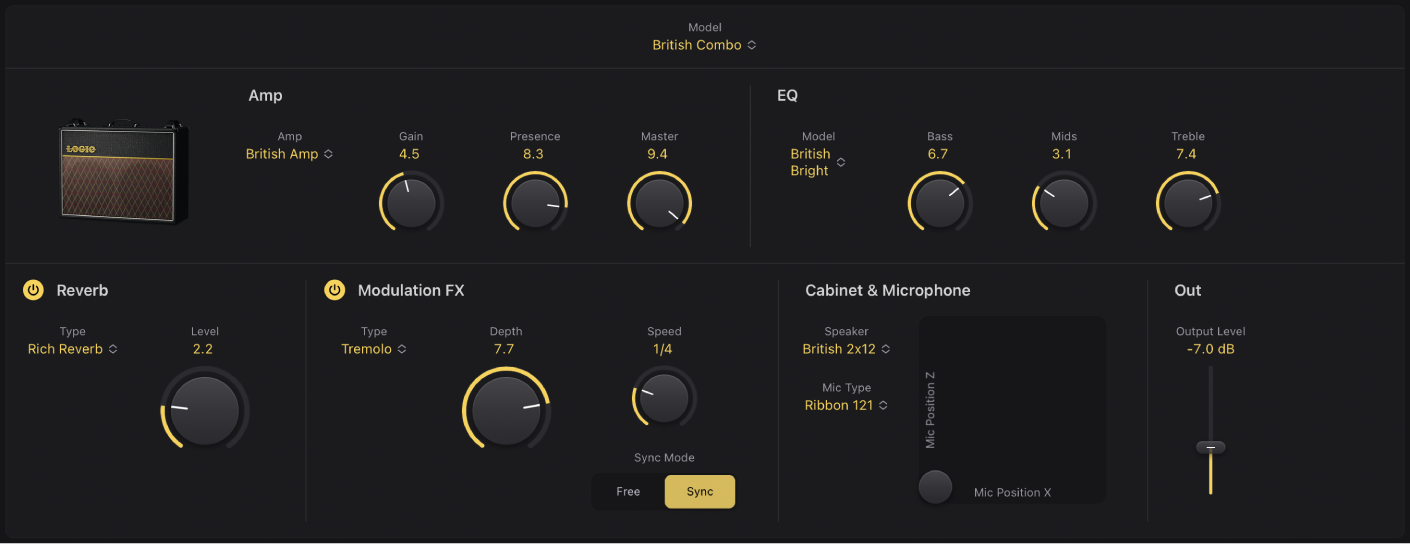 Figure. Amp Designer window.