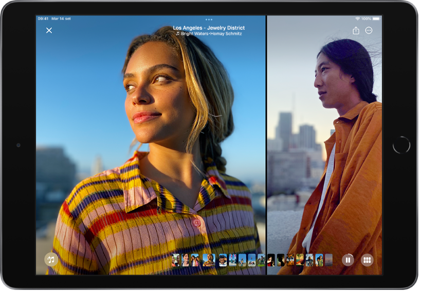 Un ricordo nell'app Foto in riproduzione sullo schermo.