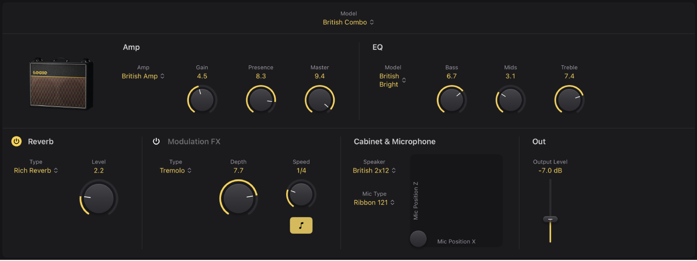 Figure. Amp Designer window.