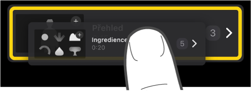 Maketa v projektu storyboardu přetahovaná na novou pozici.