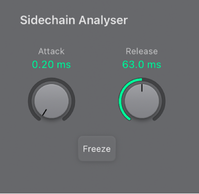 Figure. EVOC 20 PS Sidechain Analyser parameters.