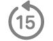 Le bouton « Retour de 15 secondes ».