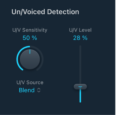 Ilustración. Parámetros de “Un/Voiced Detection” de EVOC 20 TrackOscillator.