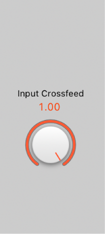 Figure. Commande Input Crossfeed de Space Designer.