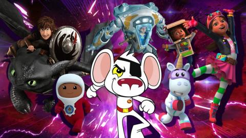 A view of earth from space with the word HEROES appearing in front of lots of CBBC and CBeebies characters.