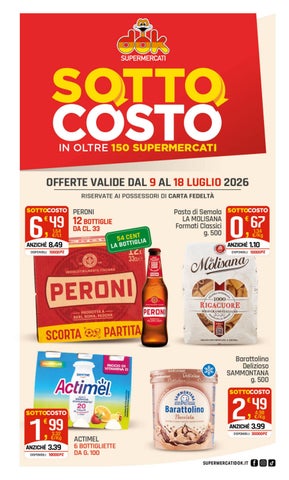 Offerte dal 9 al 18  Luglio 2026 puglia