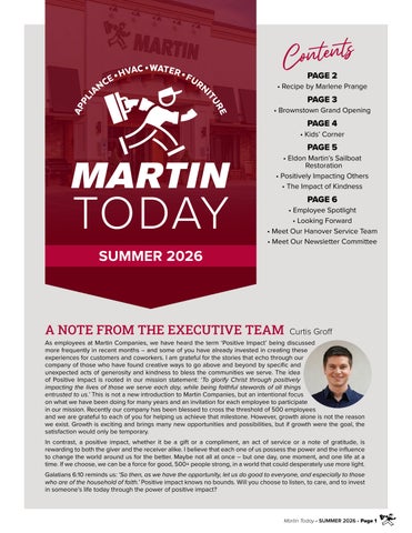 Martin Today Summer 2026