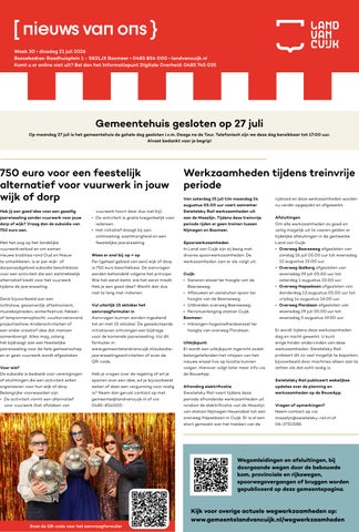 gemeente land van cuijk week 30 2026