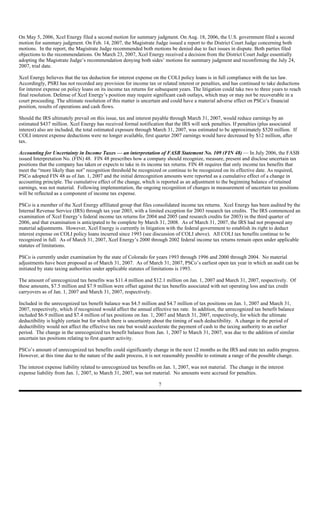 xcel energy 7_16 PSCO 20071Q10Q