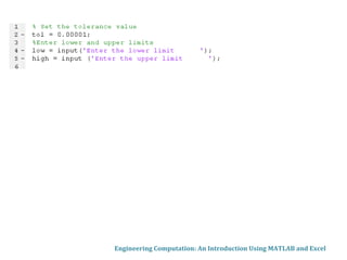 Engineering Computation: An Introduction Using MATLAB and Excel
 