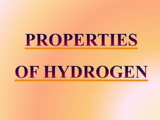 Hydrogen and its Compounds