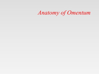 Anatomy of Omentum
 