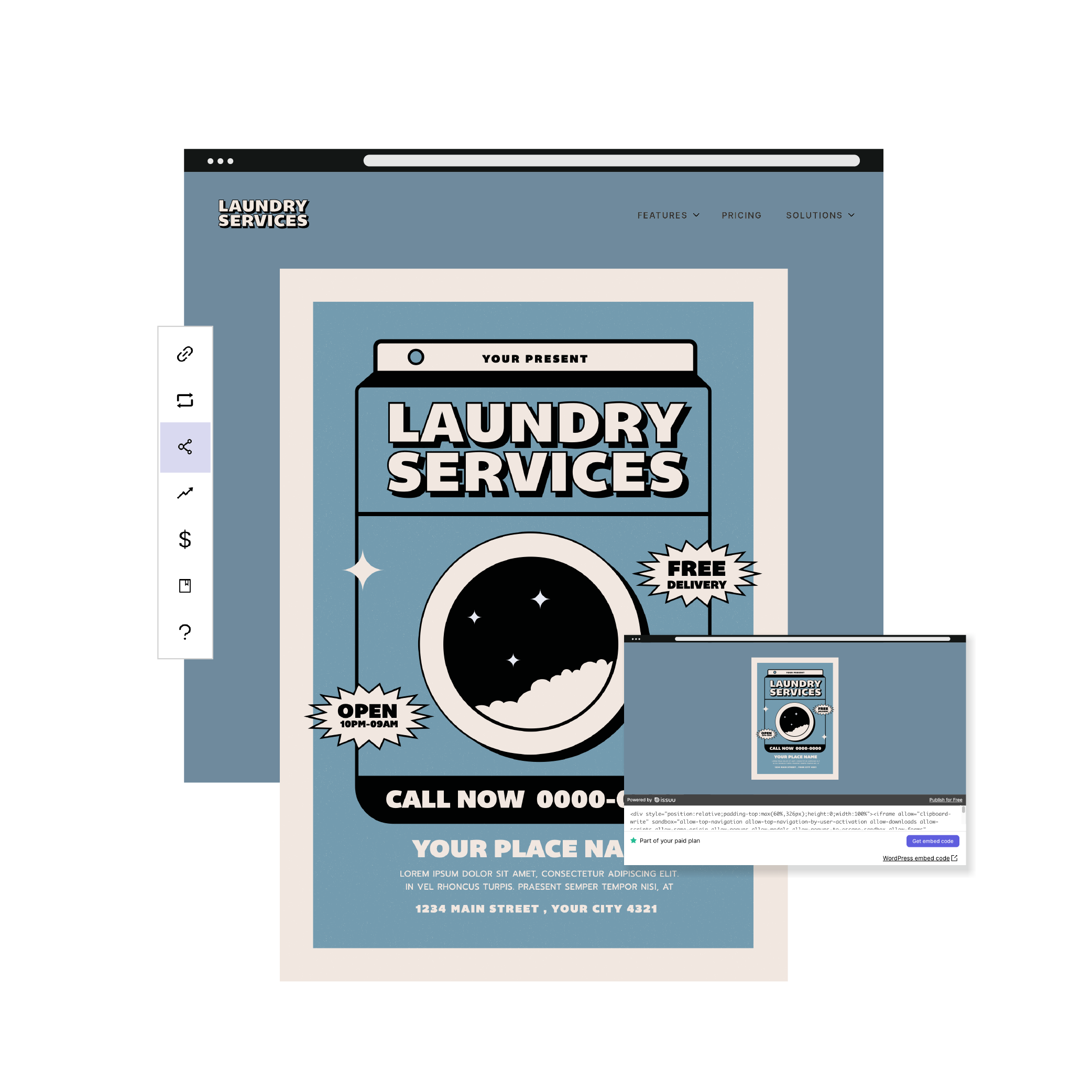 Host, share, and analyze your flyer in one place