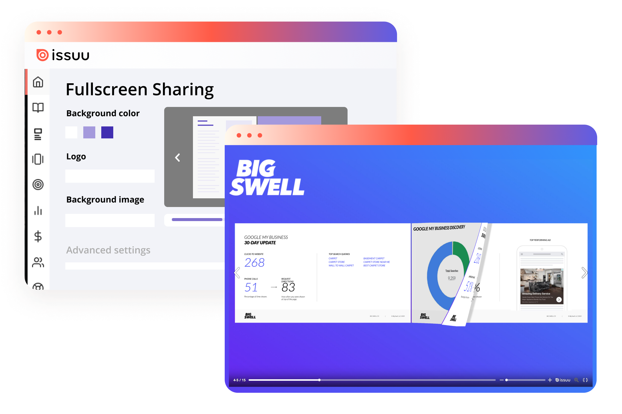 Brand your fullscreen reader