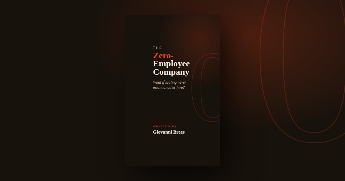 The Zero-Employee Company by Giovanni Brees