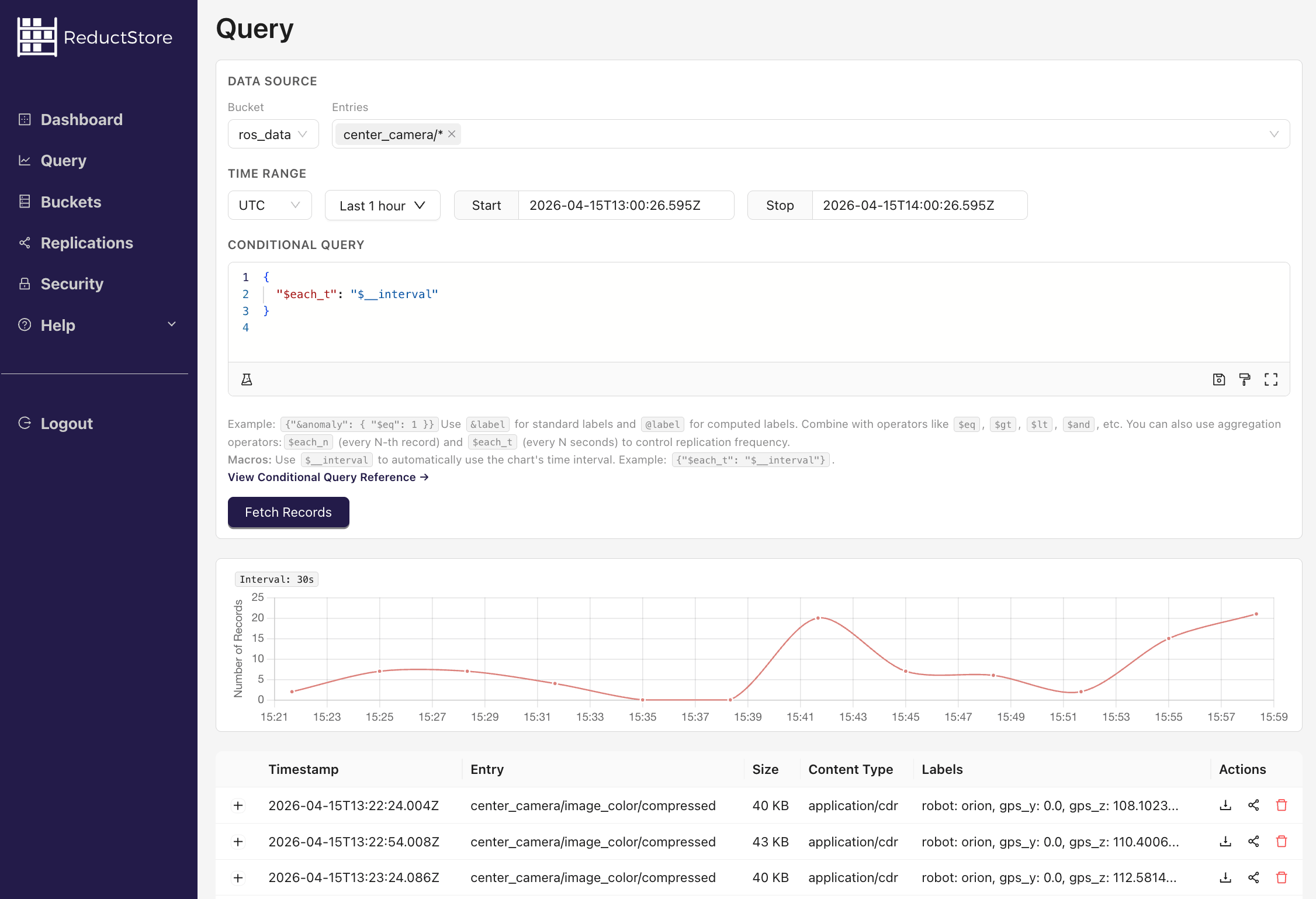 ReductStore Web Console
