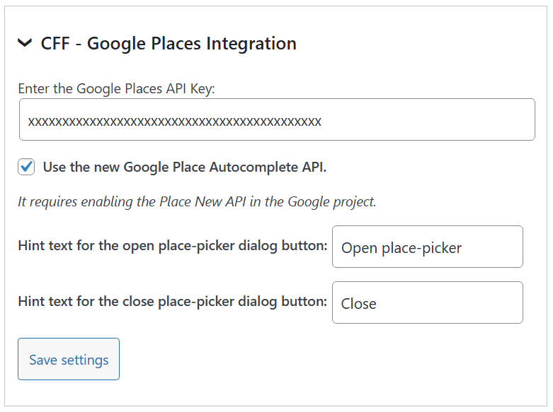 Google Places Add-on