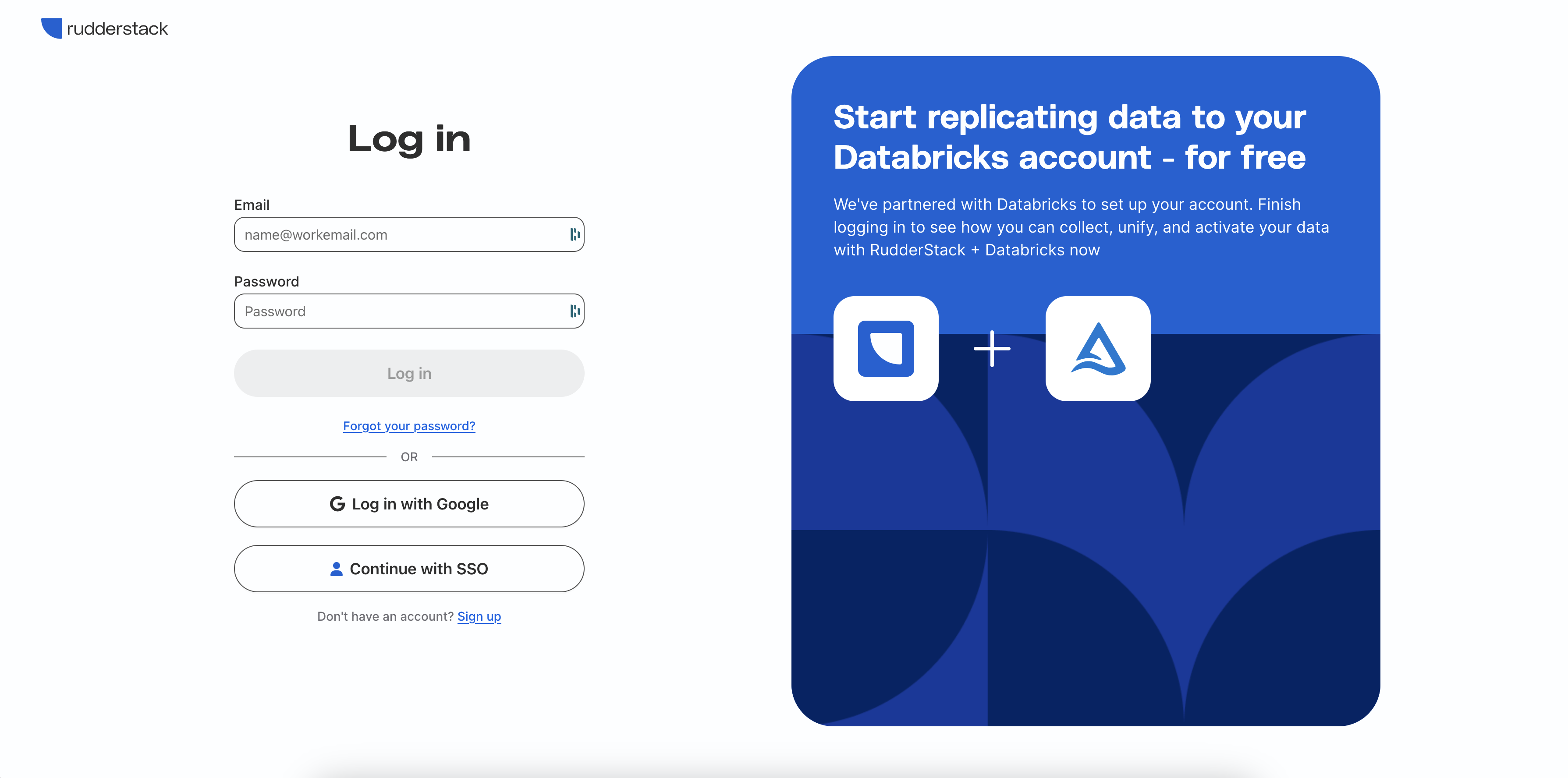 Log in to RudderStack