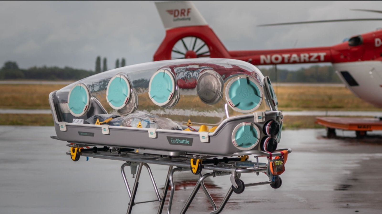 EpiShuttle med legehelikopter