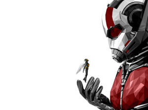 Ant-Man gently holds the tiny Wasp in his hand. — Marvel Pc Wallpaper