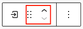 login-out block toolbar highlighting the drag tool