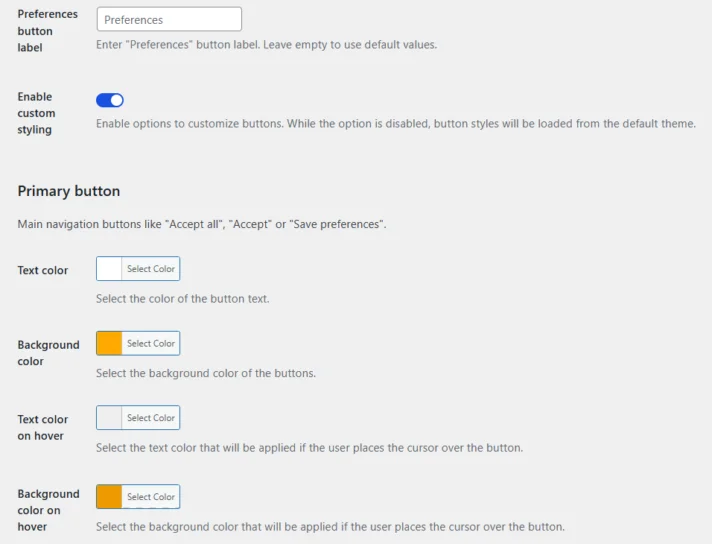 Custom styling for buttons with Flexible Cookies Style Add-on Custom styling for buttons with Flexible Cookies Style Add-on