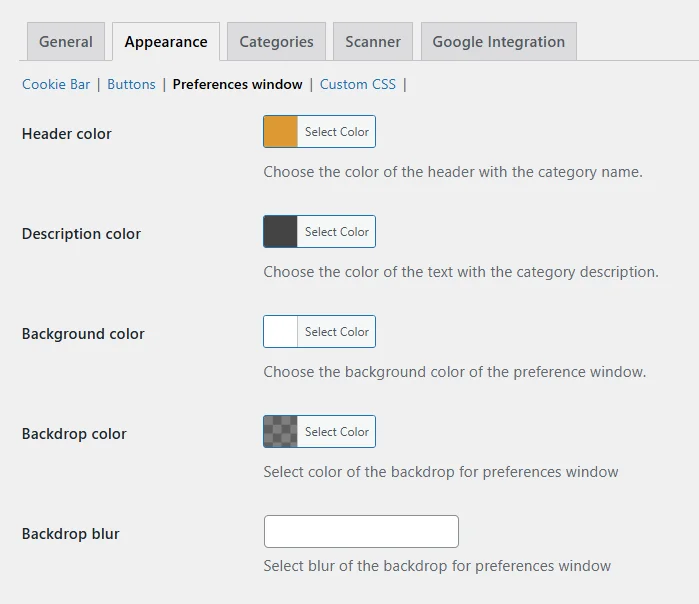 Preferences window styling in Flexible Cookies Style Add-on Preferences window styling in Flexible Cookies Style Add-on