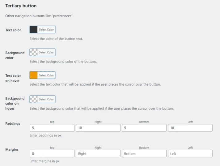 Tertiary button styling in Flexible Cookies Style Add-on Tertiary button styling in Flexible Cookies Style Add-on