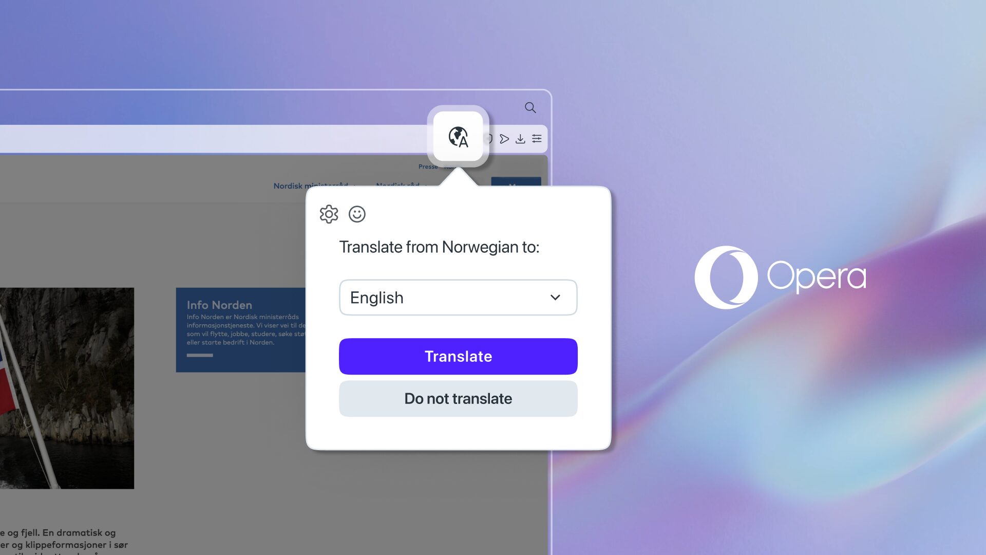 We're introducing a new built-in webpage translator to Opera One following your requests. We're also adding improvements to Split Screen.