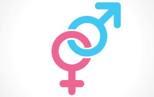 Female and male gender signs