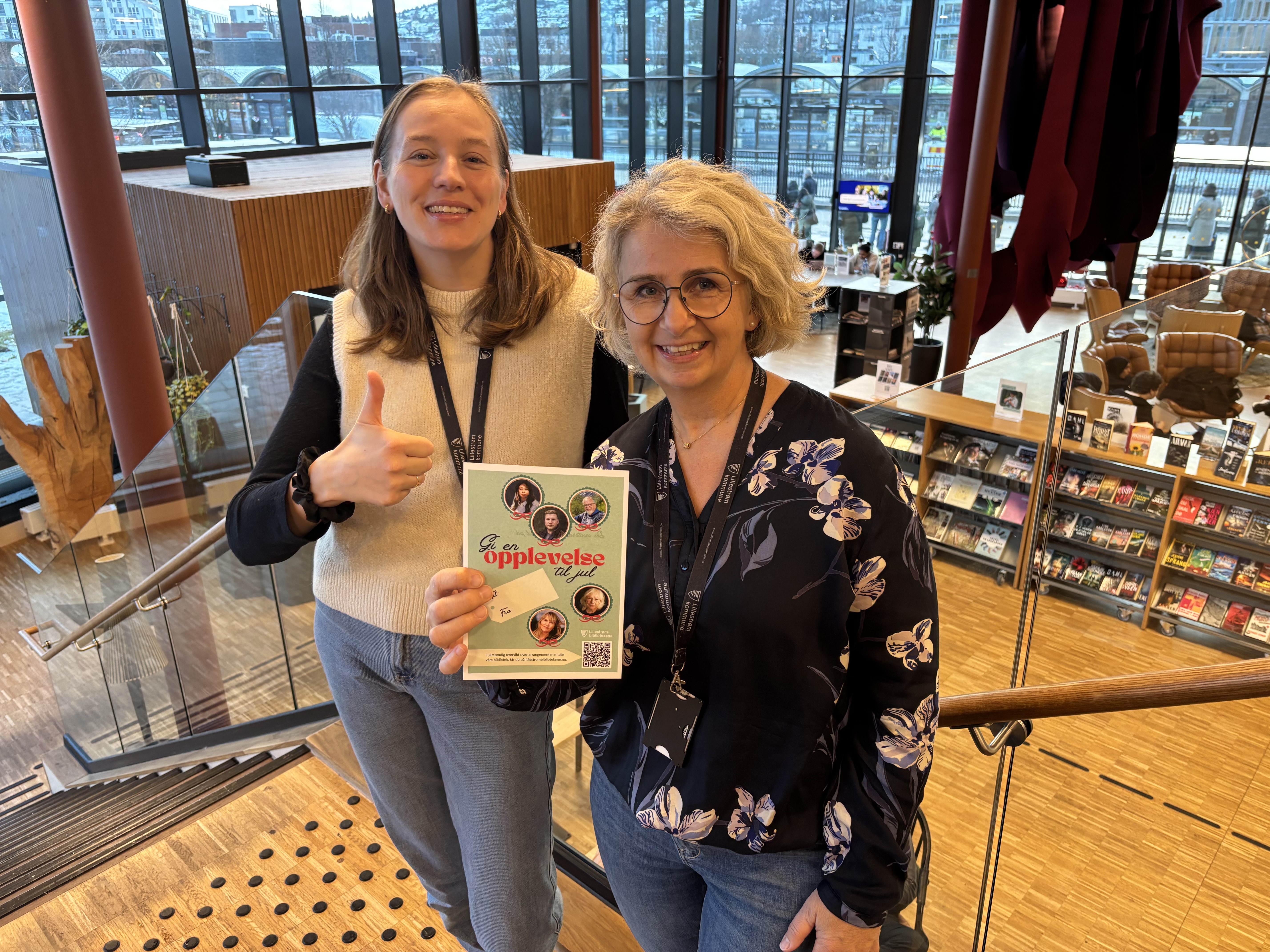 Bilde: Bildebeskrivelse: Arrangementskoordinator Malene Berthelsen Lindgren og formidler Elisabeth Kjensli Johansen