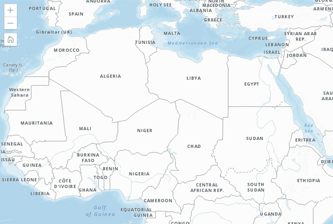 Screenshot of the first web-mapping service entitled Clear Map, released in September 2019. UN Geospatial, 2019