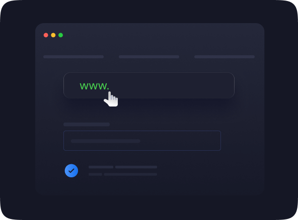 Assigning a domain and confirming the default settings